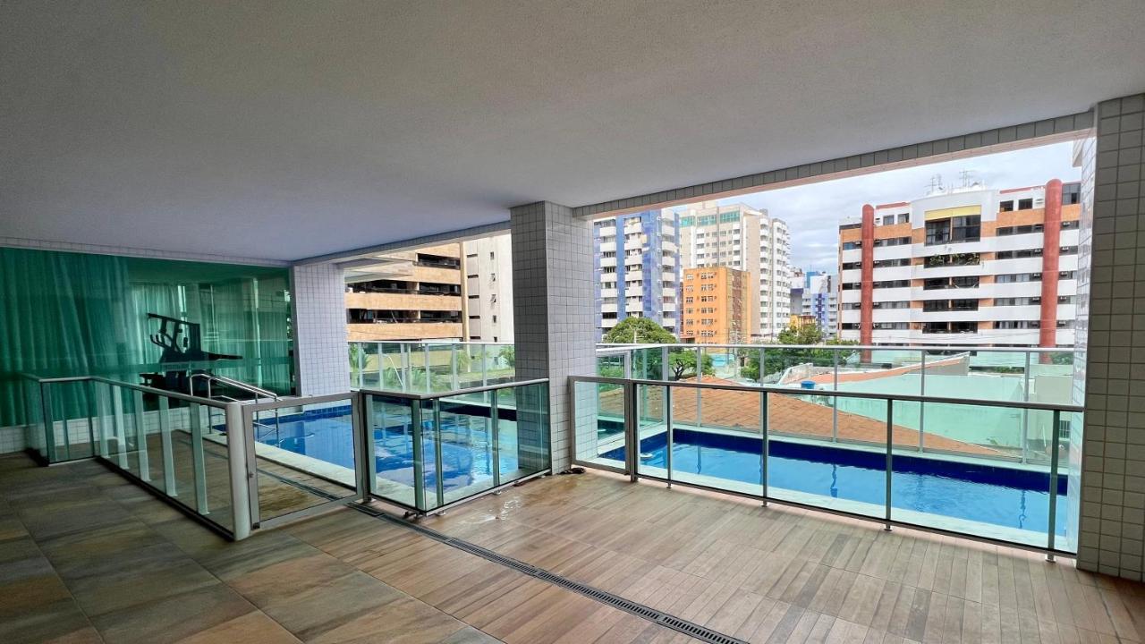 Edf Promenade - Apartamento Com 2 Quartos Climatizados A 150M Da Beira-Mar De Ponta Verde - Piscina, Academia, Sauna, Lavanderia, Home Cine, Churrasqueira, Salao De Jogos, Area Kids Maceió المظهر الخارجي الصورة