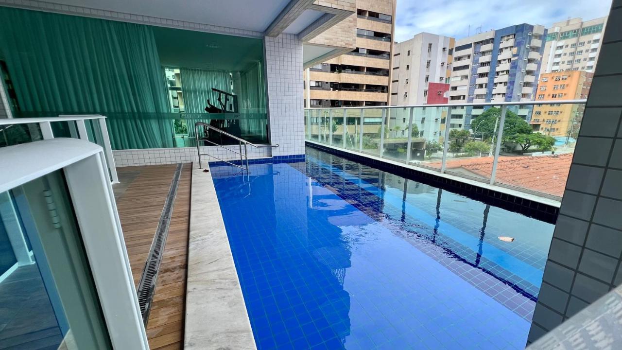 Edf Promenade - Apartamento Com 2 Quartos Climatizados A 150M Da Beira-Mar De Ponta Verde - Piscina, Academia, Sauna, Lavanderia, Home Cine, Churrasqueira, Salao De Jogos, Area Kids Maceió المظهر الخارجي الصورة